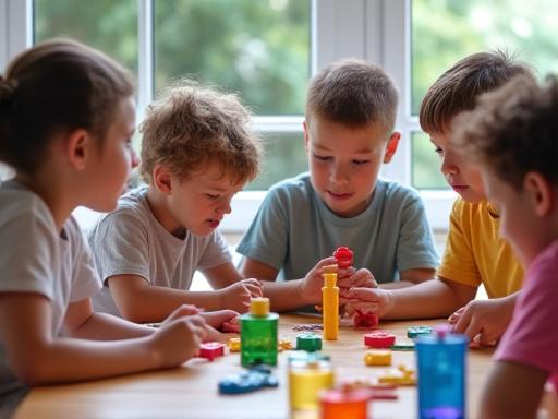 Niños desarrollando habilidades creativas y pensamiento innovador